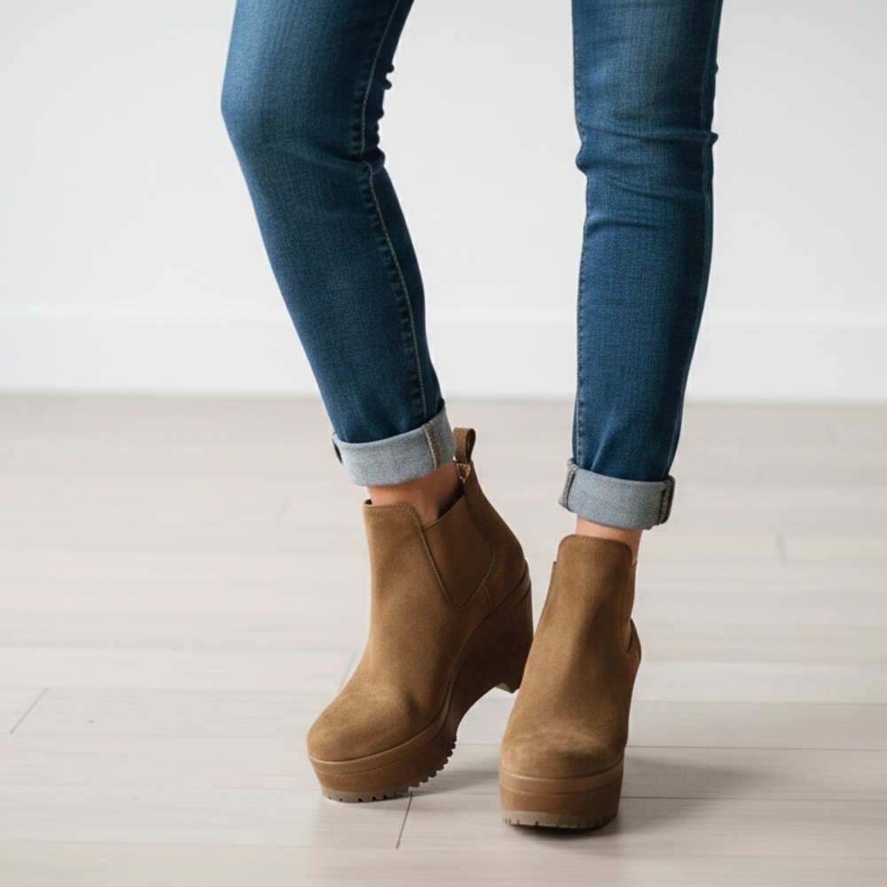 Pedro Garcia Tan Wedge Boots